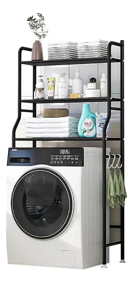 Mueble Organizador Para Baño Lavarropas 3 Niveles 152 Cm