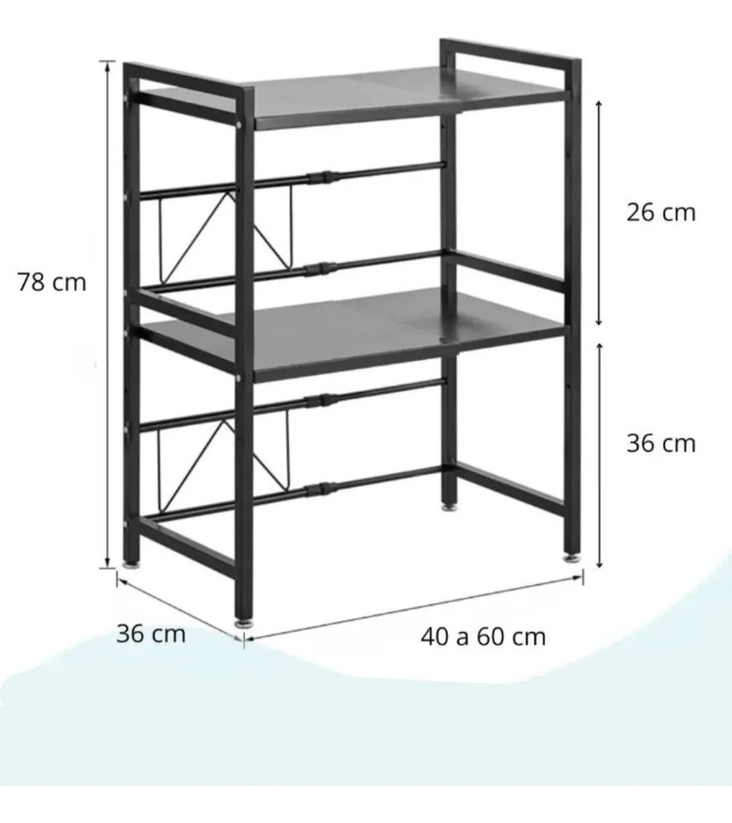 Estante Microondas Horno Doble Organizador Cocina Extensible - Imagen 4