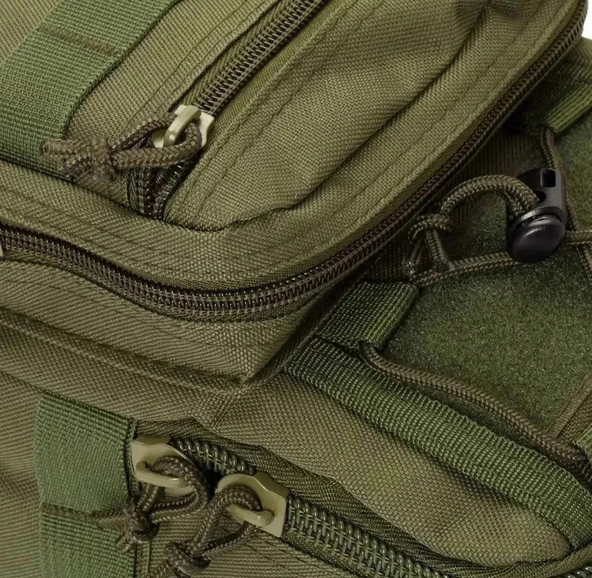 Morral Bandolera Tactica Reforzada 9l Verde Musgo Lisa - Imagen 2