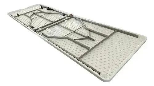 Mesa Plegable 240 Cm Valija Playa Picnic Blanca - Imagen 8