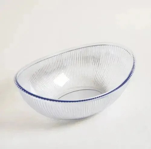 Ensaladera Tipo Bowl Oval De Acrílico Premium 3.3 Litros